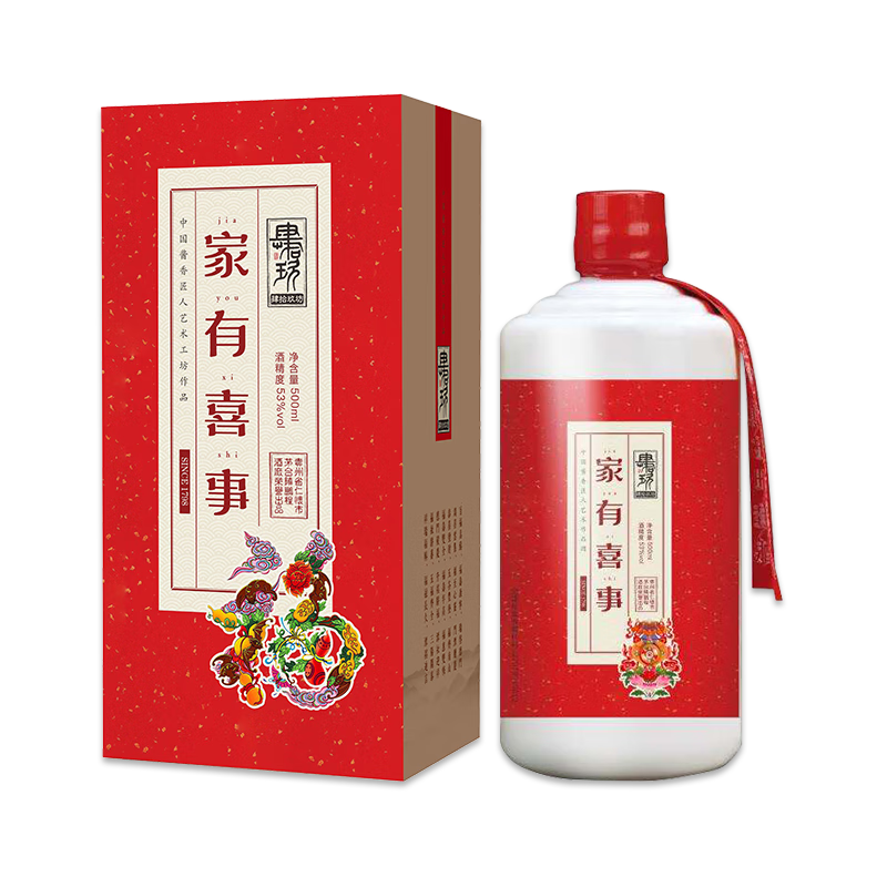 肆拾玖坊 酱酒 贵州茅台镇 酱香型白酒53度白酒 礼盒  家有喜事 侠客