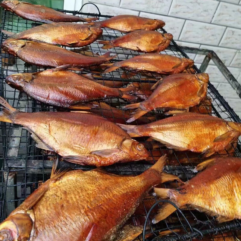 纳嘉新河北雄安新区白洋淀特产即食熏鱼熏鲂鱼武昌鱼450g一条真空