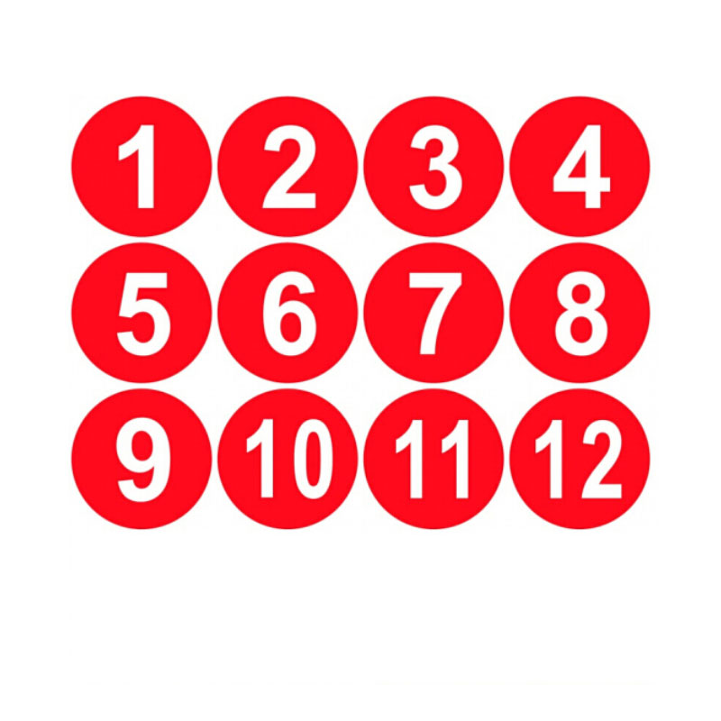 数字贴纸机台编号 餐桌号比赛选手号10cm数字贴 数字1-48