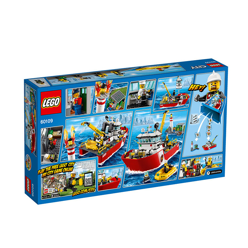 【日本直邮】LEGO/乐高  City城市系列 拼装积木 男孩拼插小颗粒 儿童益智玩具 小孩礼物 60109 消防船