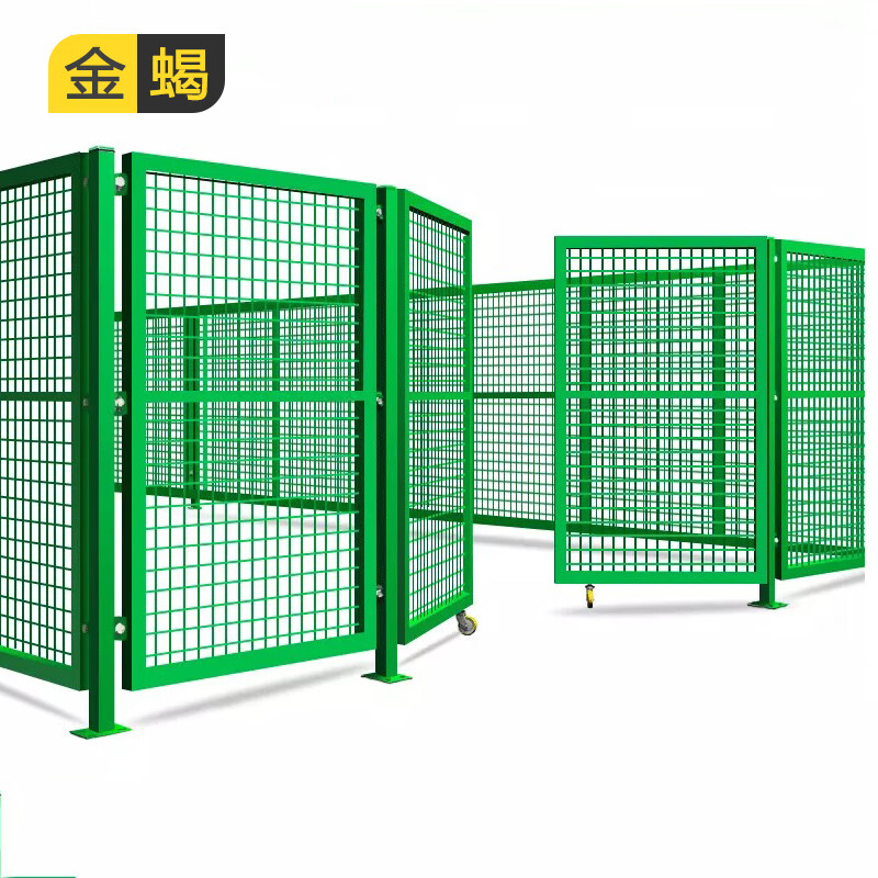 仓库隔离网护栏围栏网钢丝隔断网工厂厂房设备防护栏车间隔离网 绿色