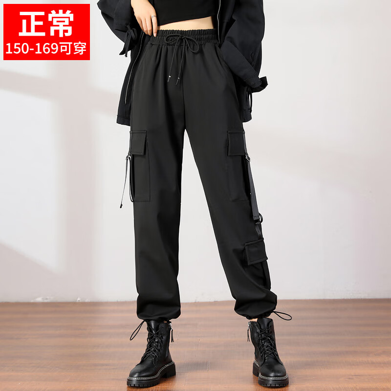 圣琪朵工装裤女春秋新款收口搭配马丁靴束脚冬高个子加长高腰宽松