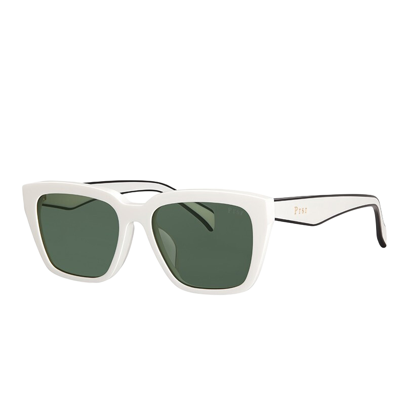 帕莎（prsr）墨镜女复古潮流经典太阳镜全框可配近视-PS3019 -W白/绿