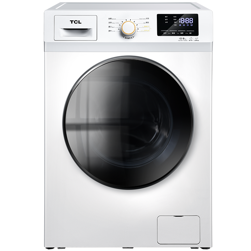 TCL10公斤洗烘一体变频全自动滚筒洗衣机BLDC变频 除菌率XQG100-P300BD （芭蕾白）XQG100-P300BD