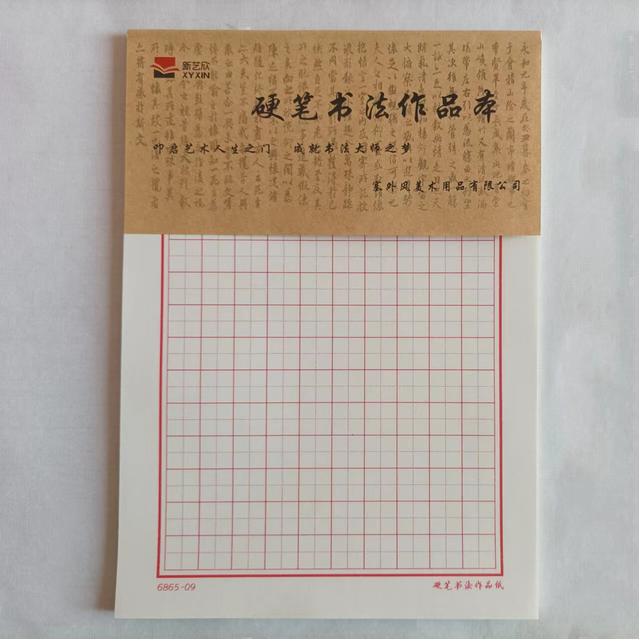 新16k50页加厚米格田格本学生钢笔练字本硬笔书法本六本 6865-9田字格 50页一本