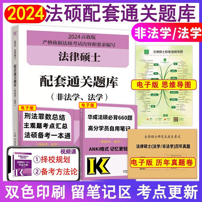 【官方正版】2024法硕非法学法学 法律硕士联考配套通关题库 文运法硕根据新民法典修订