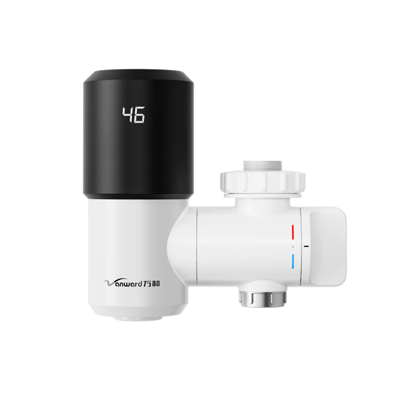 万和电热水龙头免安装苏速热即热式泊变频恒温尔厨房卫生间数显接驳式冷热两用小厨宝电热水器EF11B-34 【智能数显】白色+漏保插头