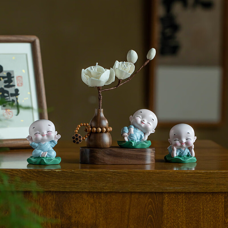 荷叶小和尚abd 玉兰花 胡桃木葫