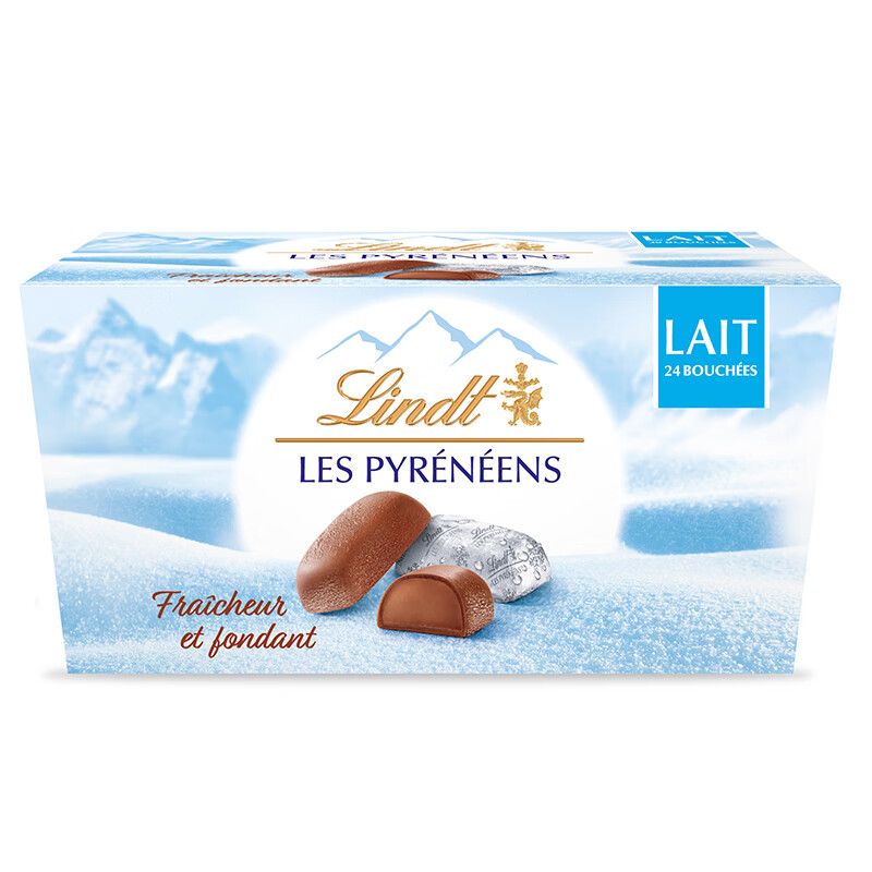 瑞士莲(lindt)法国进口lindt瑞士莲冰山雪融巧克力牛奶黑巧软心 175g
