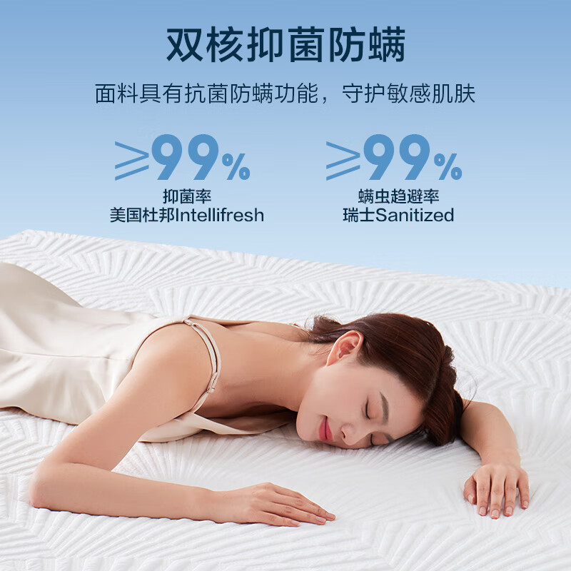 京东京造弹簧床垫 乳胶+记忆棉|独袋弹簧|可拆洗 席梦思床垫1.5×2米MM02