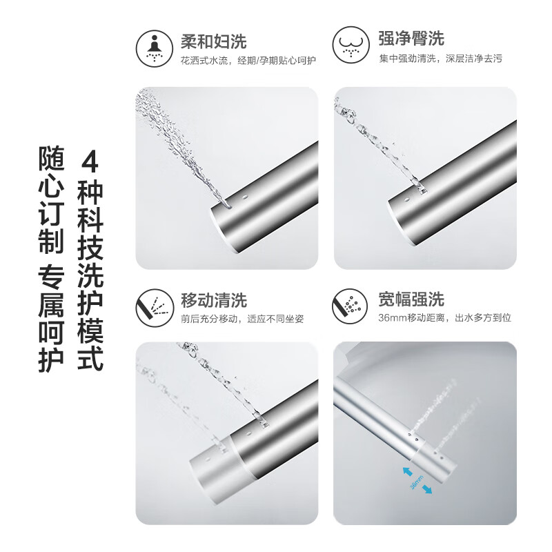九牧 JOMOO 智能马桶盖即热式多功能臀洗冲洗器 智能马桶盖板洁身器 ZS020