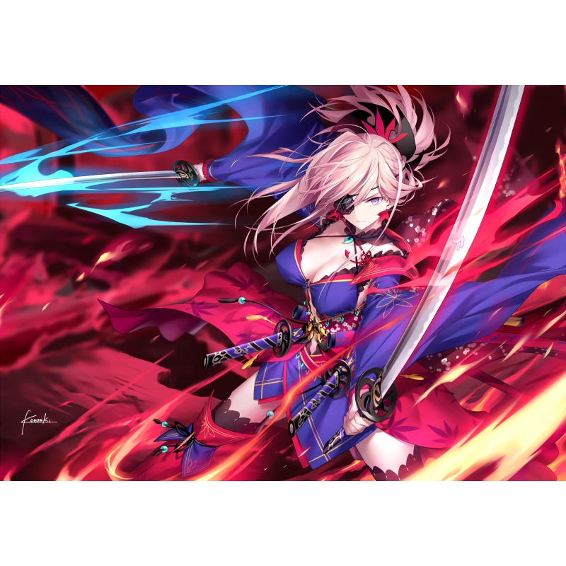 狼天影 fate系列贞德吾王动漫海报墙贴纸宿舍卧室超大二次元贴画可