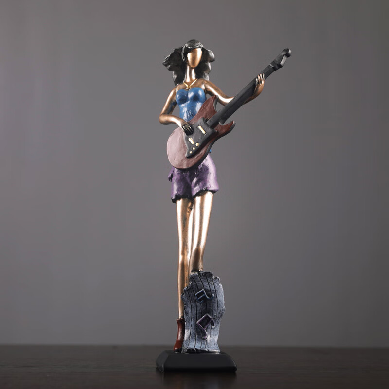 裕谷小提琴复古乐器摆件欧式创意家居饰品红酒架书架酒柜客厅桌面摆设 弹吉他