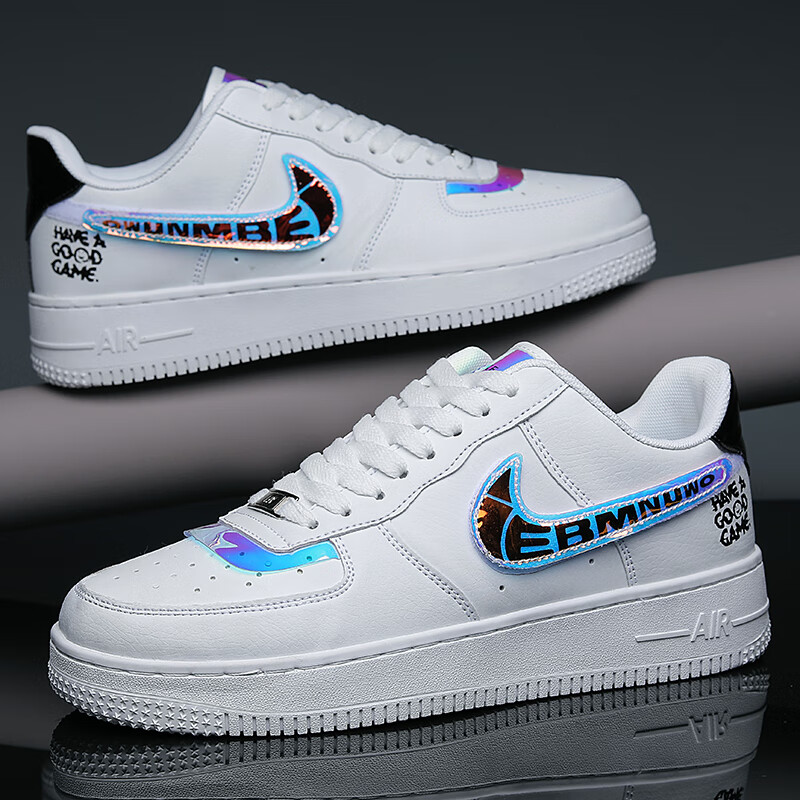 一号小白鞋男鞋青少年学生儿童休闲运动鞋莆田dunk板鞋女潮 电玩 36码