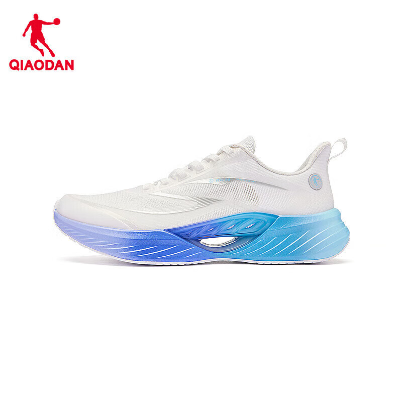 乔丹【飞影TEAM2.0】运动鞋男跑步鞋减震回弹透气慢跑鞋巭PRO鞋子男 乔丹白/紫蓝色 42