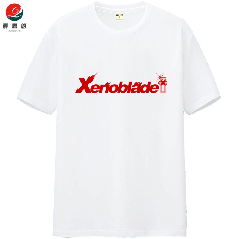 xenobladex游戏周边衣服 异度神剑上衣体恤t恤2022 异度a白t红图 s
