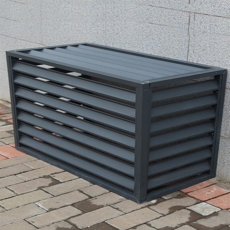 山头林村空调外机框架 定做铝合金空调外机罩 外墙防雨防晒百叶窗 外