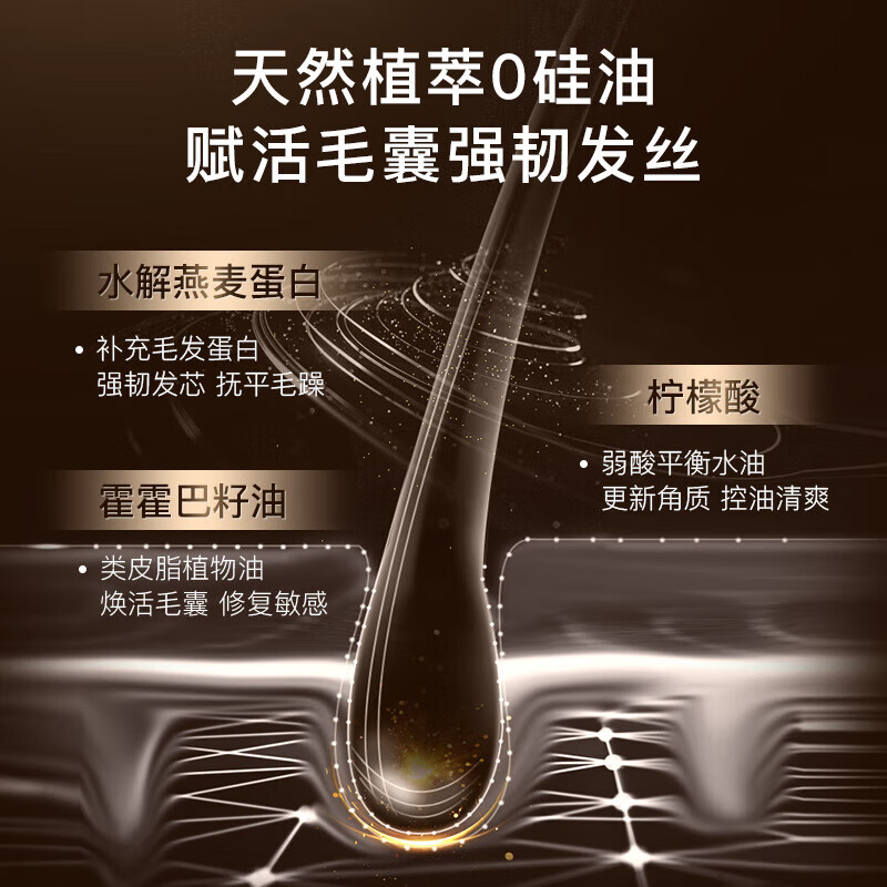 达霏欣防脱育发洗发水300ml 侧柏叶防脱洗发露防掉发无硅油草本植萃 300ml*3瓶【固发防脱套装】