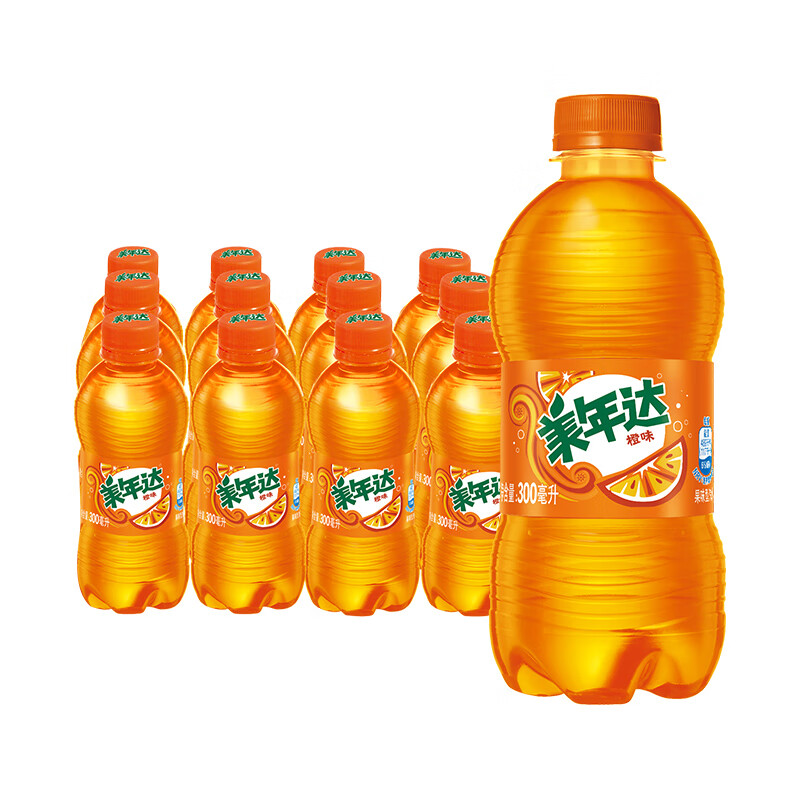 百事可乐 美年达 Mirinda 橙味 碳酸饮料 300ml*12瓶 (新老包装随机发货) 怎么看?