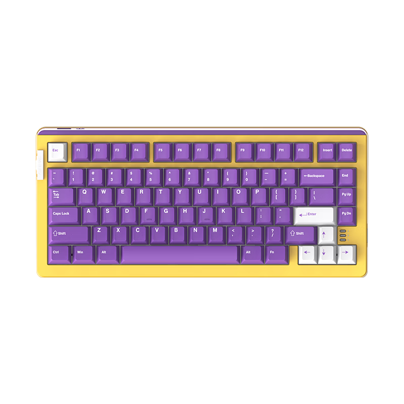 Dareu 达尔优 A81 81键 2.4G蓝牙 多模无线机械键盘 紫金色 紫金轴 pro