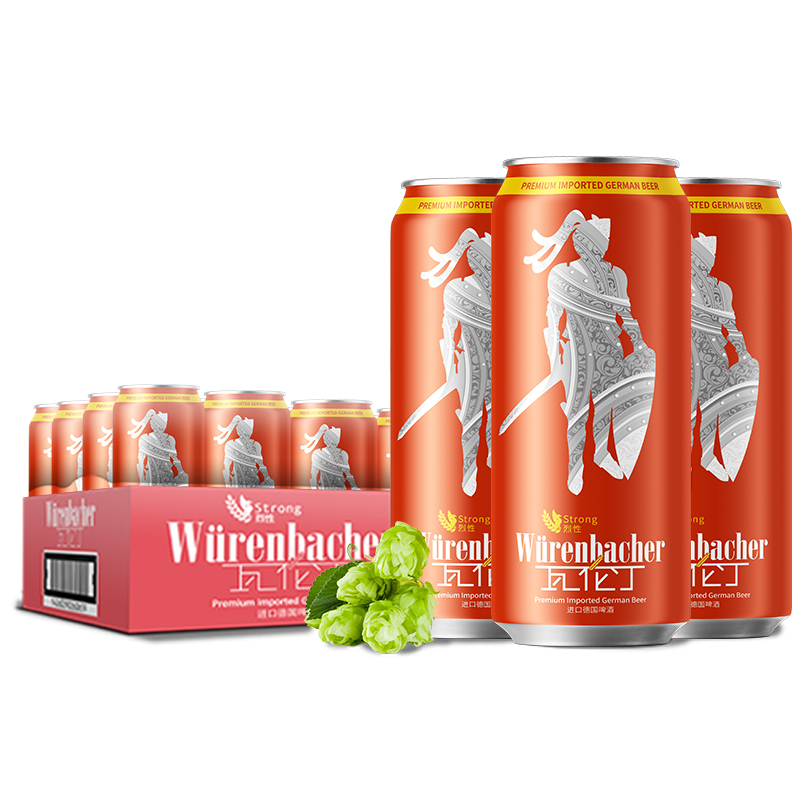 Würenbacher 瓦伦丁 烈性啤酒 500ml*24听