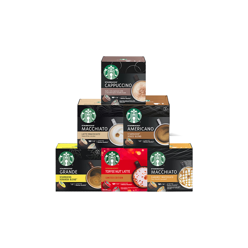 STARBUCKS 星巴克 多趣酷思咖啡胶囊 多口味家庭装 6盒