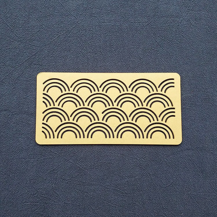 oimg亚克力模板【欣熠之作】刺子绣模板经典青海波菱形青海波画图透明