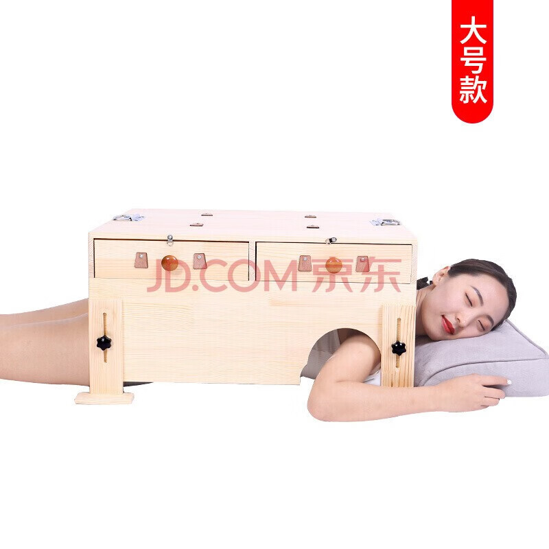 艾妃梦大号艾灸箱木质全身温灸箱家用熏灸器具腰部腹部背部温灸器艾灸盒 大号【65*50*31cm】