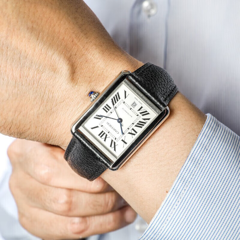 【二手99新】卡地亚手表男表坦克tank系列自动机械时尚休闲商务男士