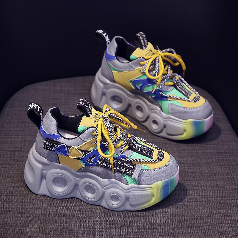 卡柏奇欧货潮牌厚底女鞋2023春季新款鞋子松糕运动鞋