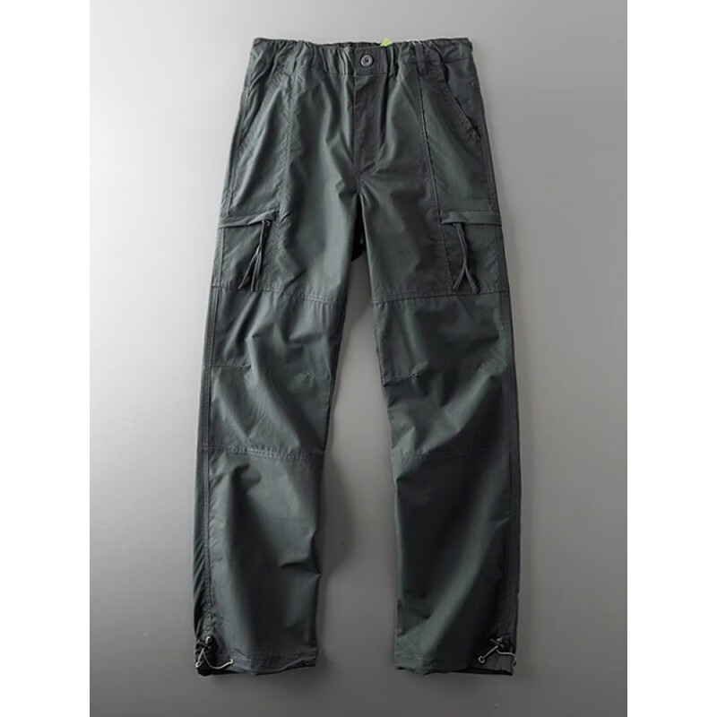 JEEP SPIRIT冲锋裤男户外防水男款裤子战术男裤防风工装裤男士美式徒步登山裤 款军绿色送腰带 加绒 M 105-120斤