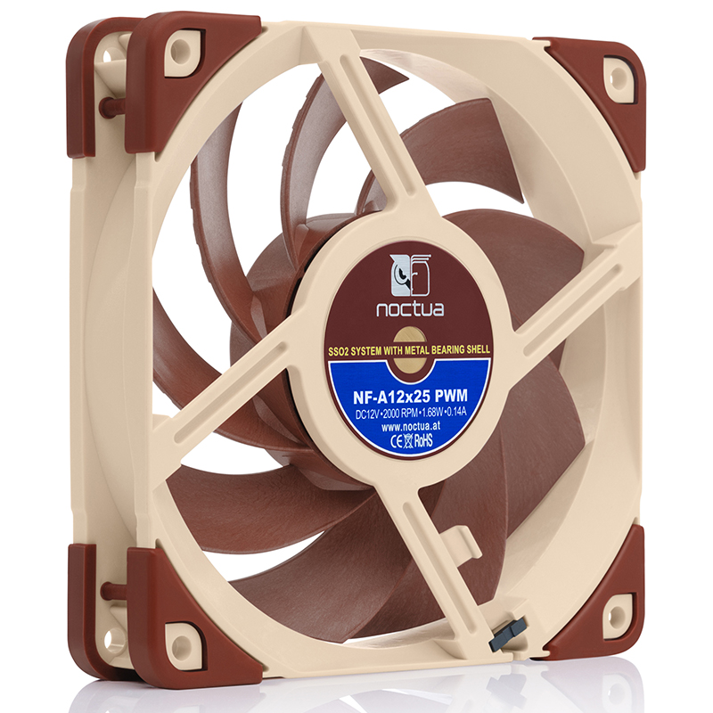 猫头鹰 ( NOCTUA)NF-A12x25 PWM 12cm风扇（智能温控/4针冷排风扇/水冷排散热风扇 2000 PWM ）