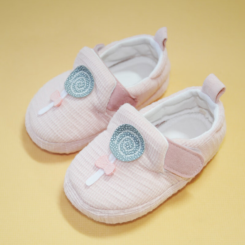 0-1岁软底学步鞋婴幼儿春季男女宝宝布鞋防滑薄底步前鞋 R316(粉色) 内长11.5cm