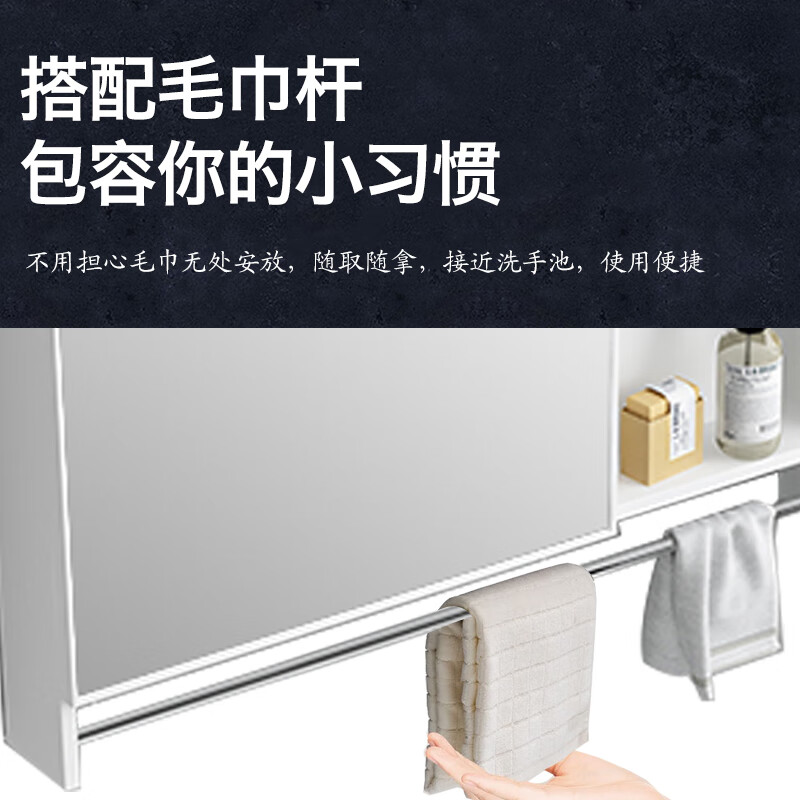 卓浴浴室柜陶瓷一体盆高清镜柜太空铝卫生间组合洗漱台岩板洗手洗脸盆 雅白60cm-陶瓷一体盆-含全套配件