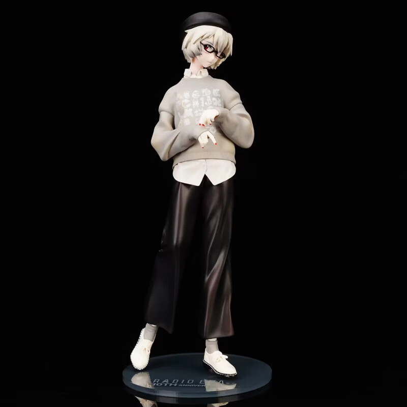 日香模型手办车载机箱摆件装饰人偶公仔玩具 灰发绫波丽便服【24cm】