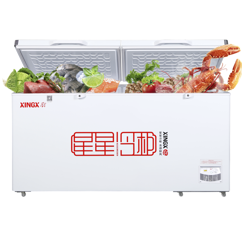 星星（XINGX）470升卧式双温冷藏冷冻柜冰柜商用大容量卧式双温冷柜冷藏冷冻柜 BCD-470GE