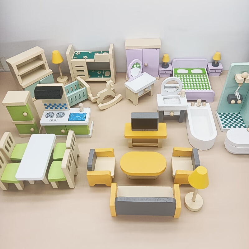 脘铼儿童迷你小家具全套模型过家家玩具女孩娃娃家小班区域材料幼儿园