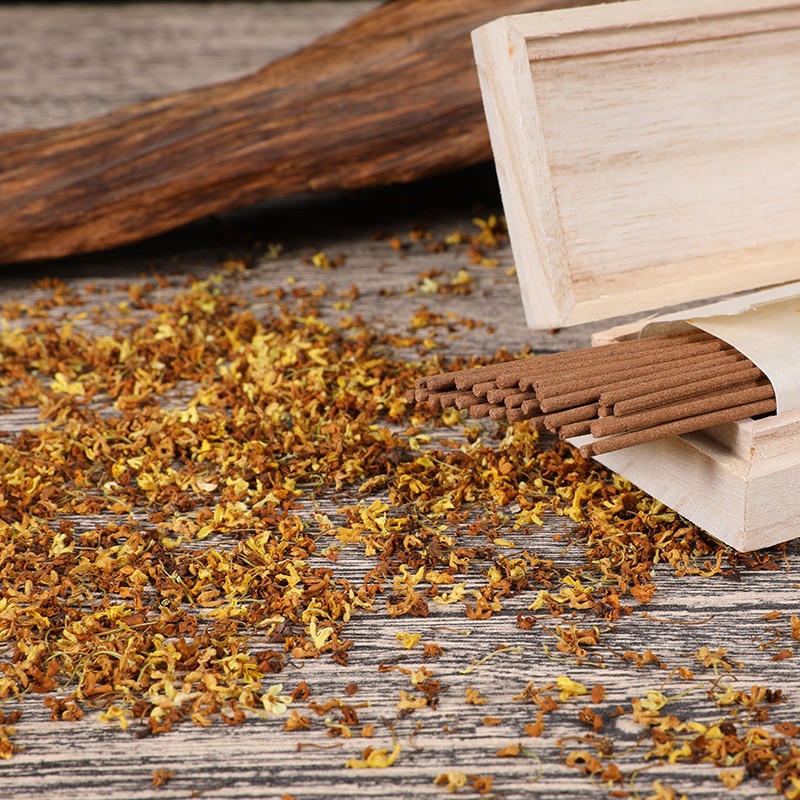 迦印堂 桂花线香沉香家用室内桐木盒送礼鹅梨帐中香檀香熏香 桂花线香