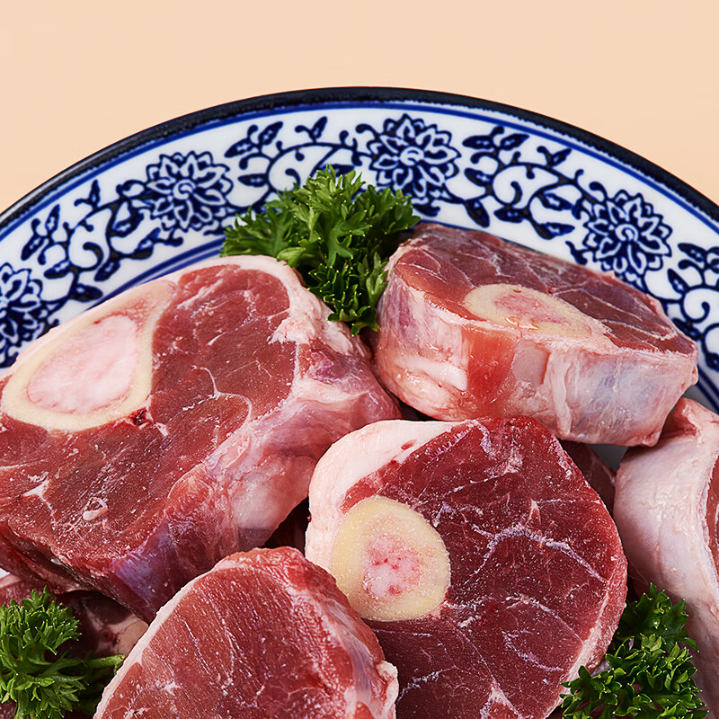 东来顺X1号会员店联名款 羔羊原切小腿块3斤 羊腿手把肉 内蒙羊肉