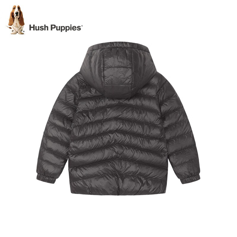 暇步士（Hush Puppies）童装儿童男女大童冬装新款锁暖石墨烯轻薄时尚羽绒服外套 燕麦卡其 130 cm