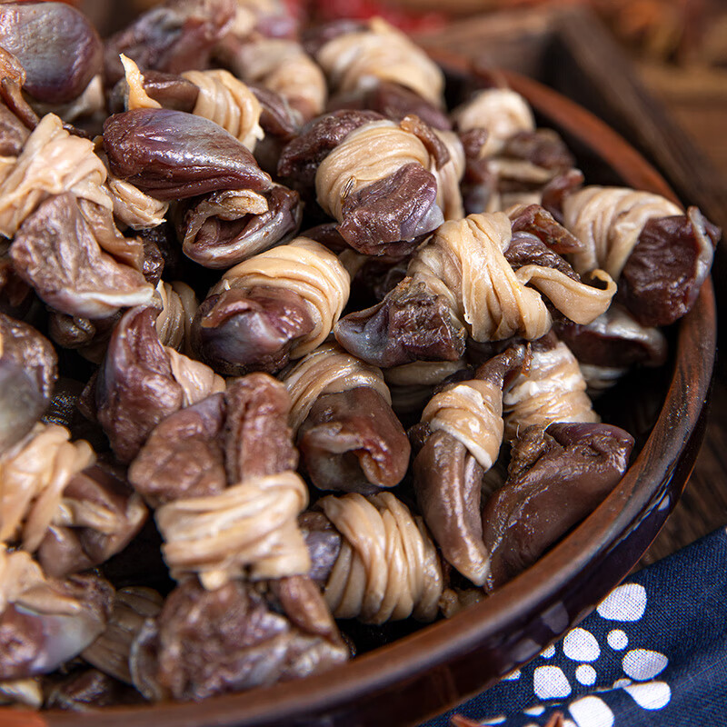 i安徽特产咸鸭胗结日晒风干农家自制干腊鸭胗肠包鸭胗