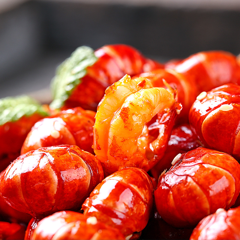 4盒99】子扬农味麻辣龙虾尾 虾球350克4-6钱40-50只虾尾开袋即食 蒜