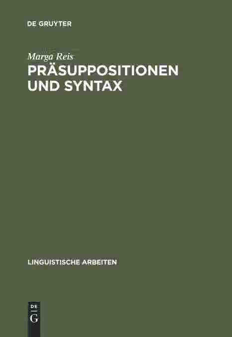 预订 praesuppositionen und syntax