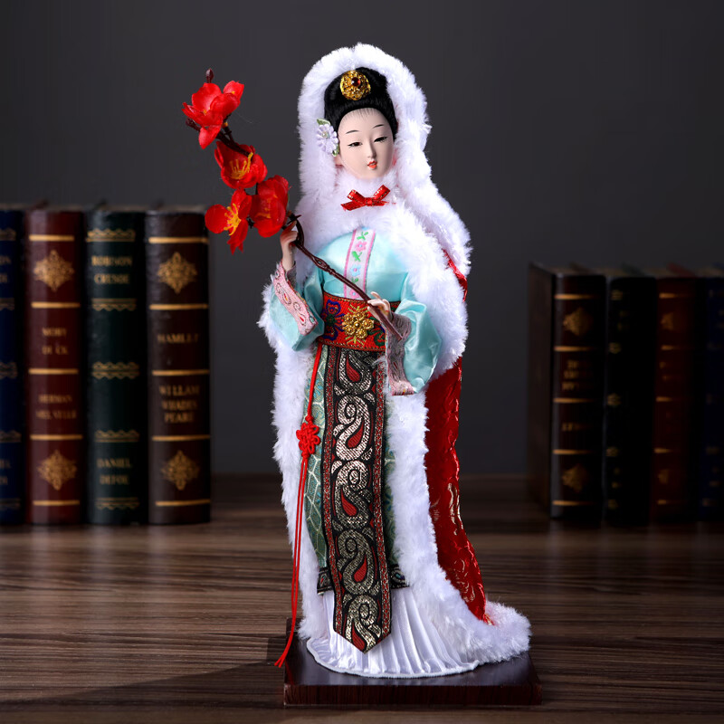 9成新 创意中国人偶娃娃 红楼梦十二金钗摆件工艺品 家居玩 宝琴寻梅