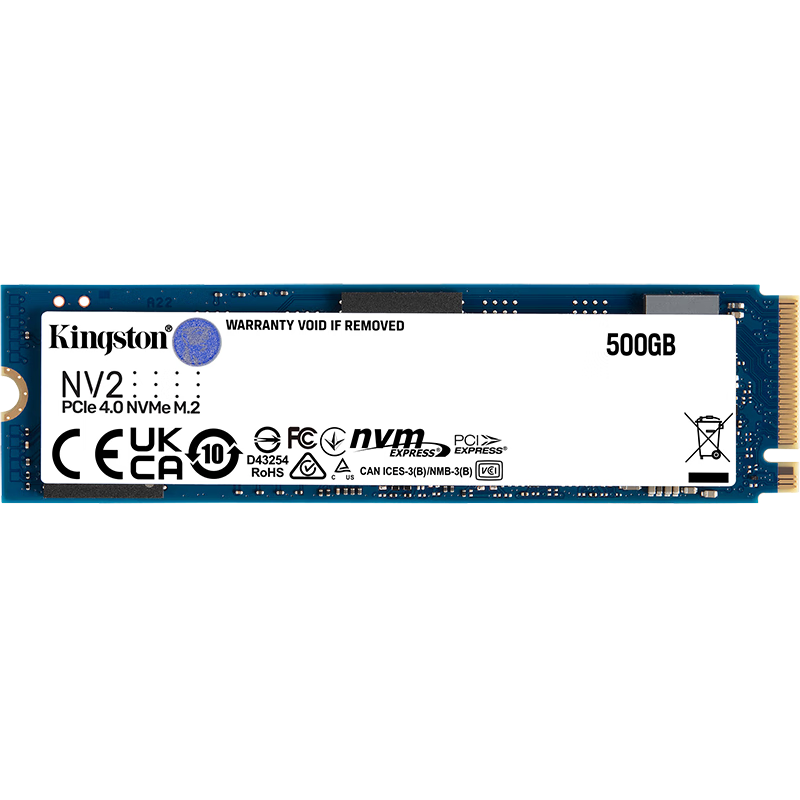 Kingston 金士顿 NV2系列 SNV2S NVMe M.2 固态硬盘 500GB（PCIe 4.0）