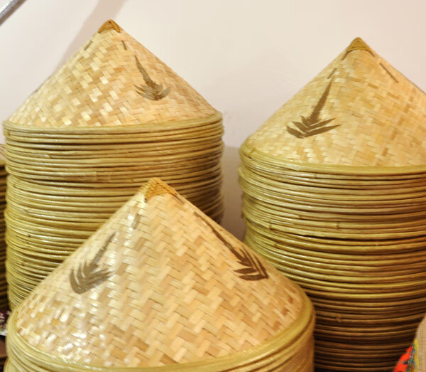 GJXBP好購(gòu)純手工竹編斗笠帽農(nóng)民竹帽遮陽(yáng)防雨防曬舞臺(tái)表演演出道具斗笠