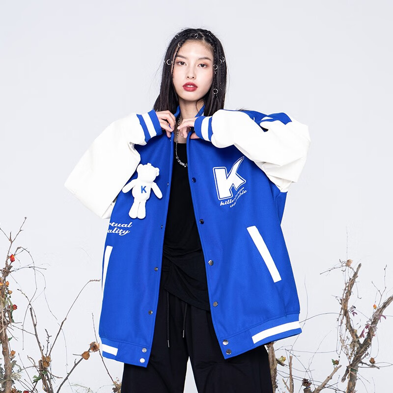 killwinner叛逆基因系列新款玩偶幻影kk熊棒球服夹克设计师国潮情侣款