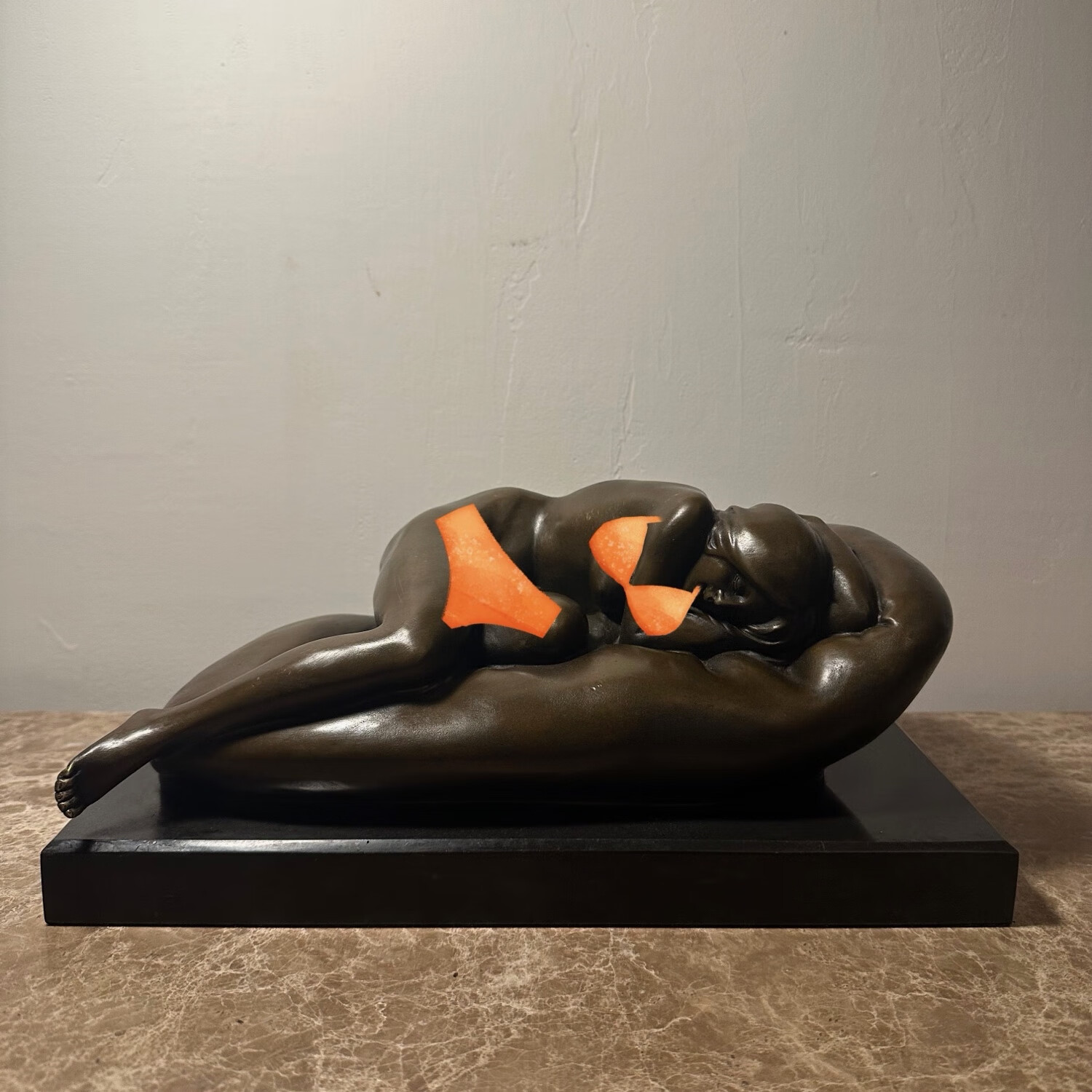 欧式铜雕塑睡姿少女工艺装饰品人物美式客厅酒柜书房家居桌面摆件