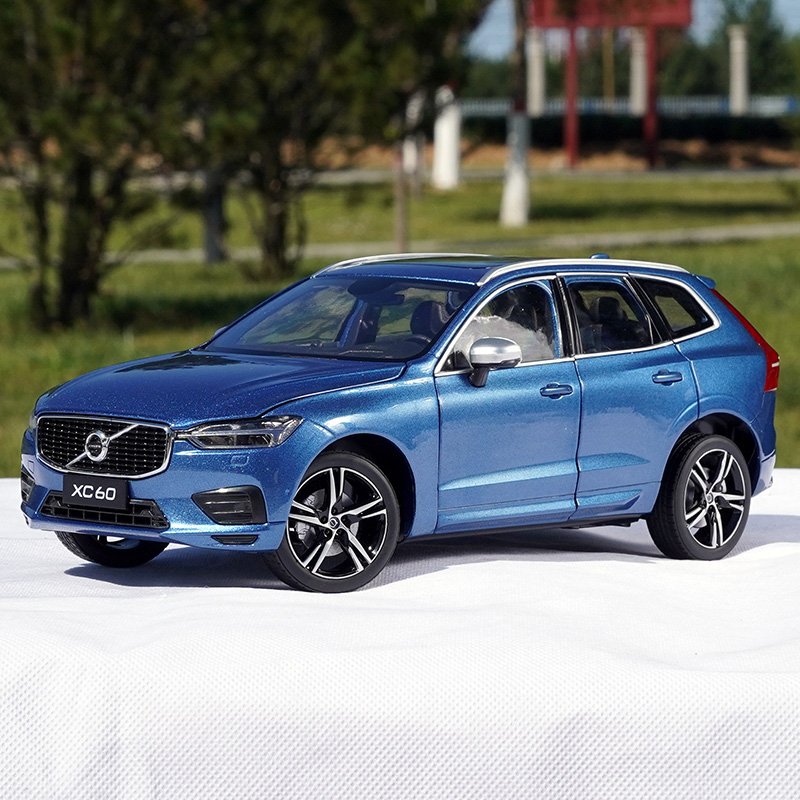 沃尔沃suv 越野车xc40 xc60 xc90 仿真合金收藏 xc60 2018运动版 蓝色
