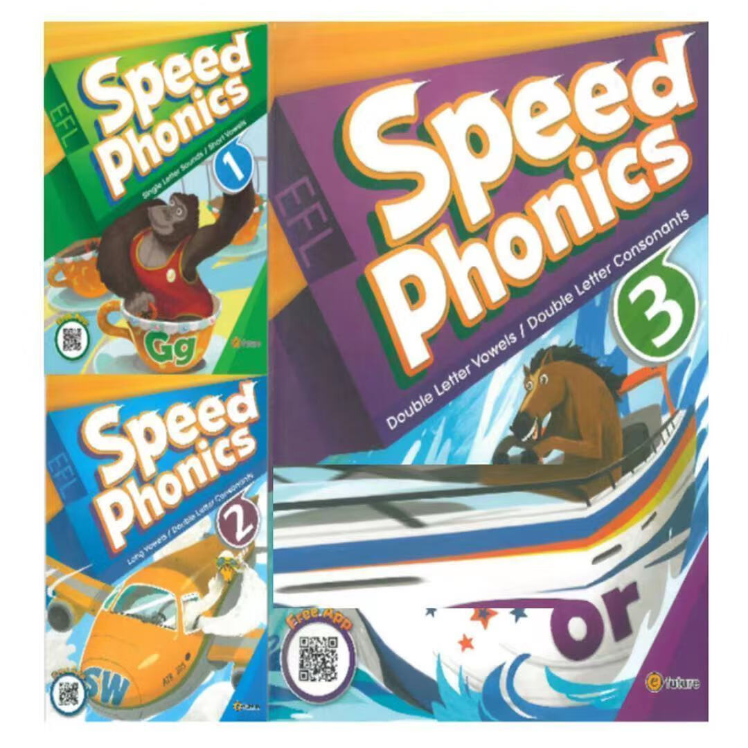 speed phonics 1-3 学生用书练习册送音频,答案 速读法 1级别课本